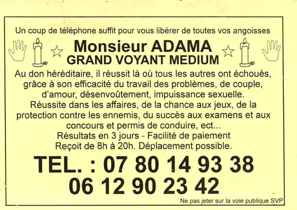 Monsieur ADAMA, (indéterminé)