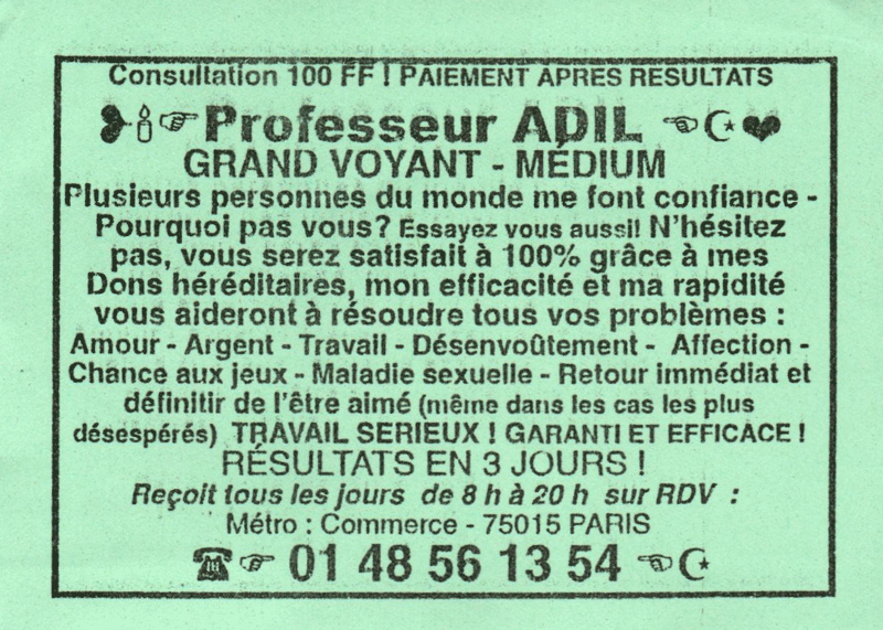 Professeur ADIL, Paris
