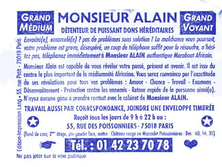 Monsieur ALAIN, Paris