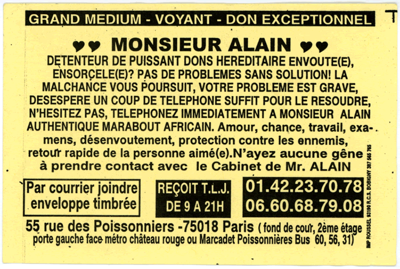 Monsieur ALAIN, Paris