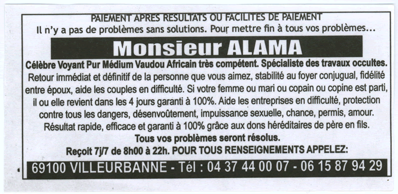 Monsieur ALAMA, Villeurbanne