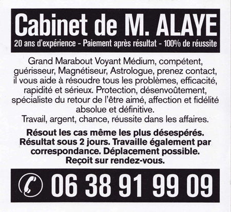 Cliquez pour voir la fiche dtaille de ALAYE