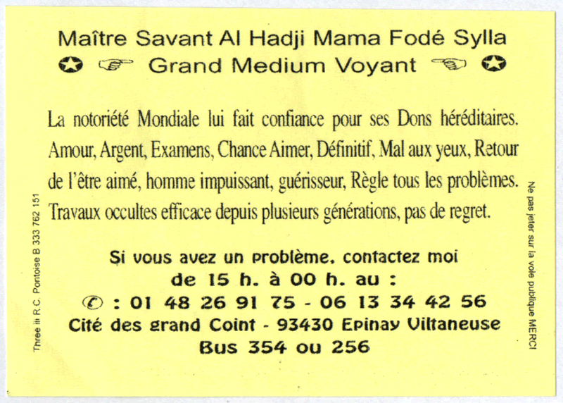 Cliquez pour voir la fiche dtaille de Al Hadji Mama Fod Sylla