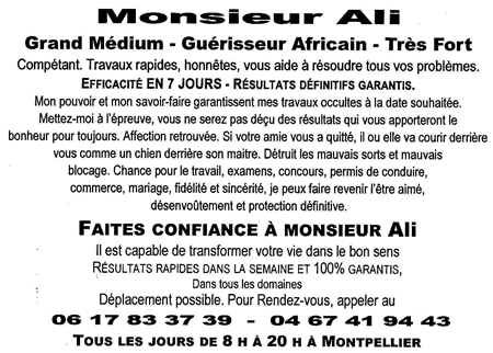 Monsieur Ali, Hérault, Montpellier