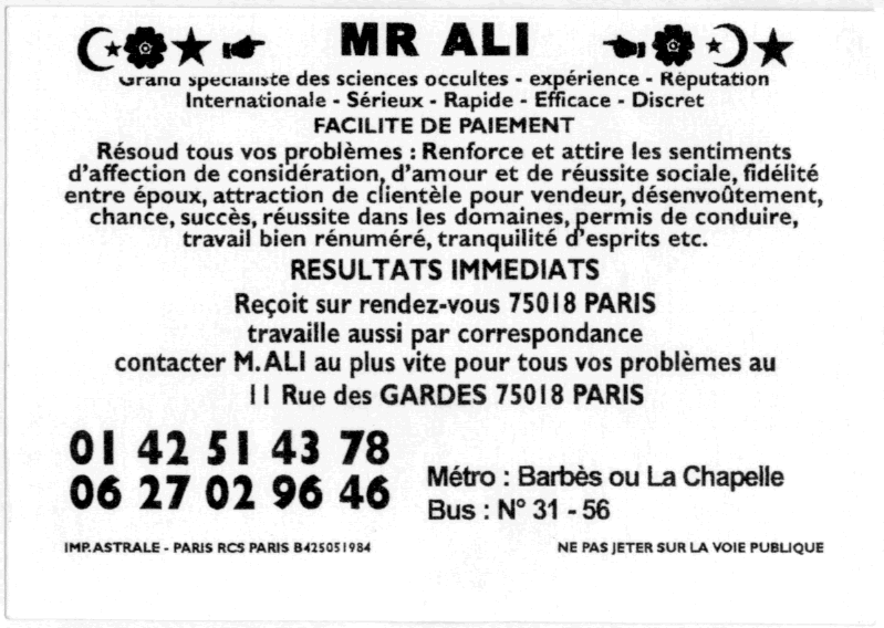 Monsieur ALI, Paris