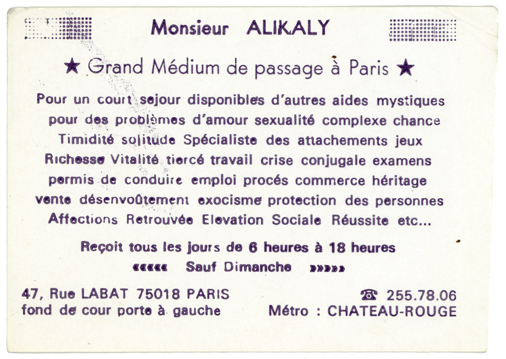 Monsieur ALIKALY, Paris