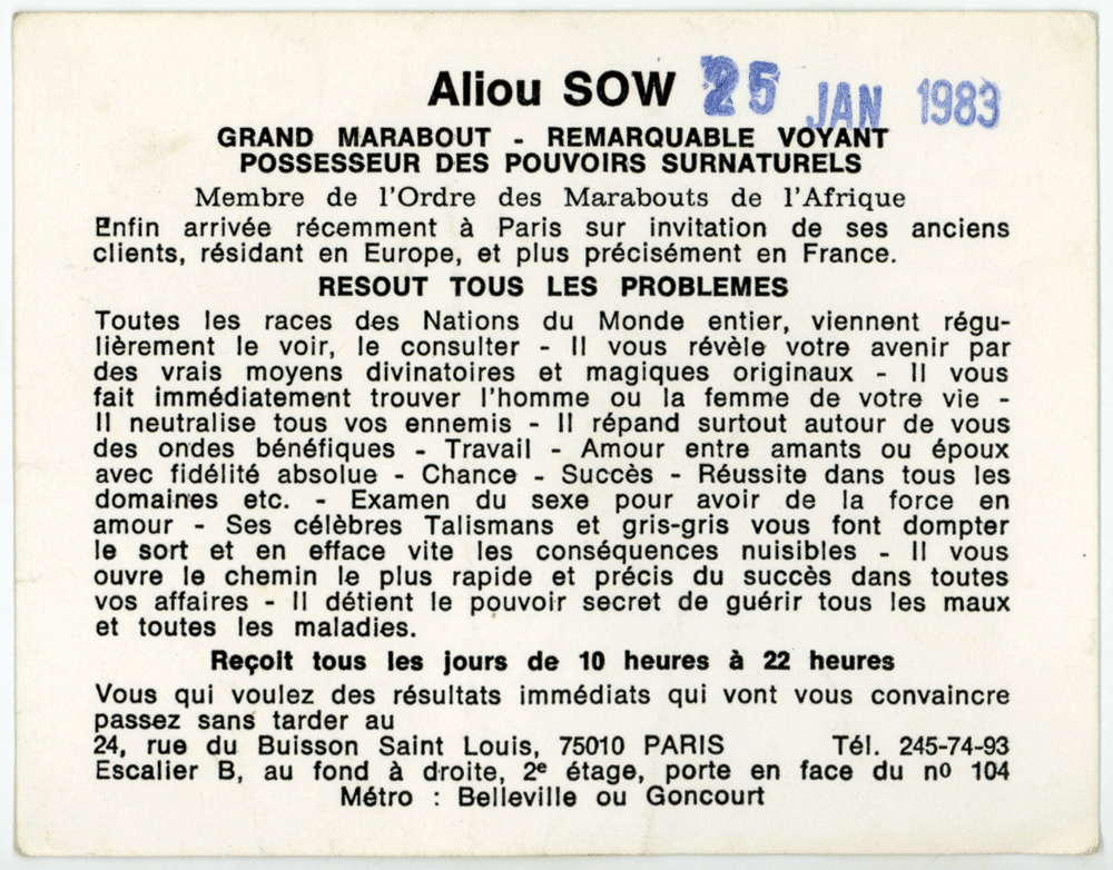 Aliou SOW, Paris