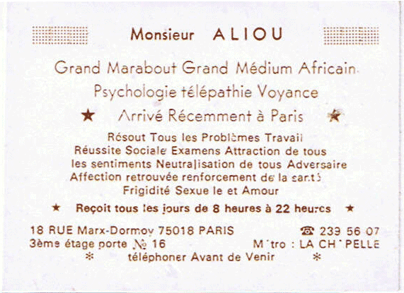 Maître ALIOU, Paris