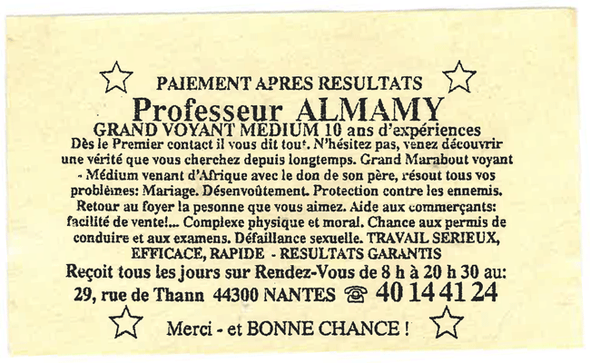 Professeur ALMAMY, Loire Atlantique