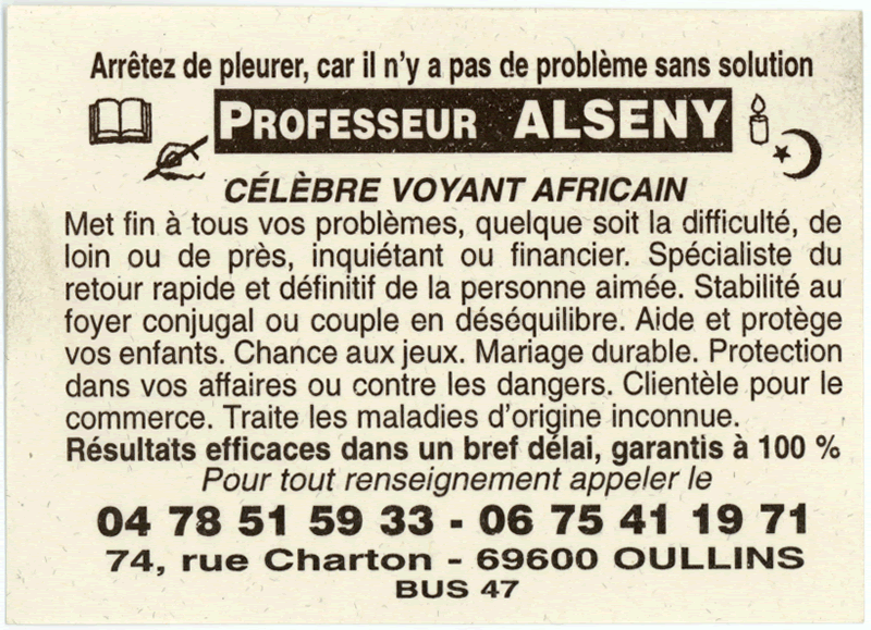 Cliquez pour voir la fiche dtaille de ALSENY