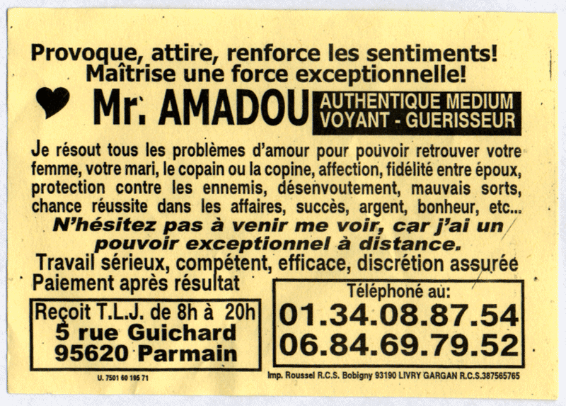 Cliquez pour voir la fiche détaillée de AMADOU