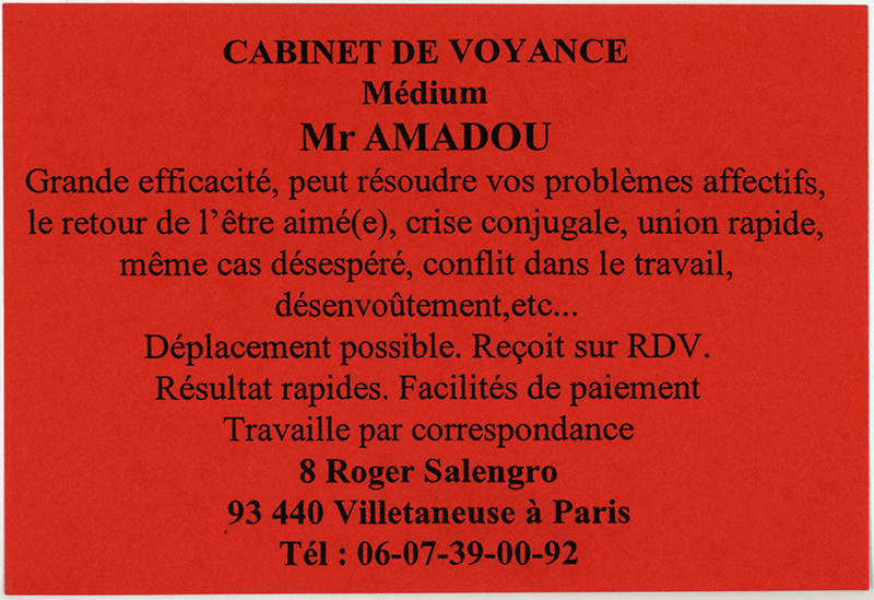 Monsieur AMADOU, Seine St Denis