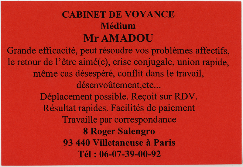 Cliquez pour voir la fiche dtaille de AMADOU