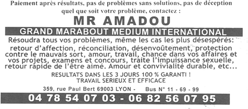 Cliquez pour voir la fiche dtaille de AMADOU