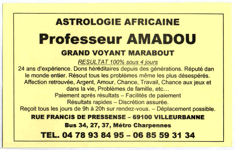 Professeur AMADOU, Villeurbanne
