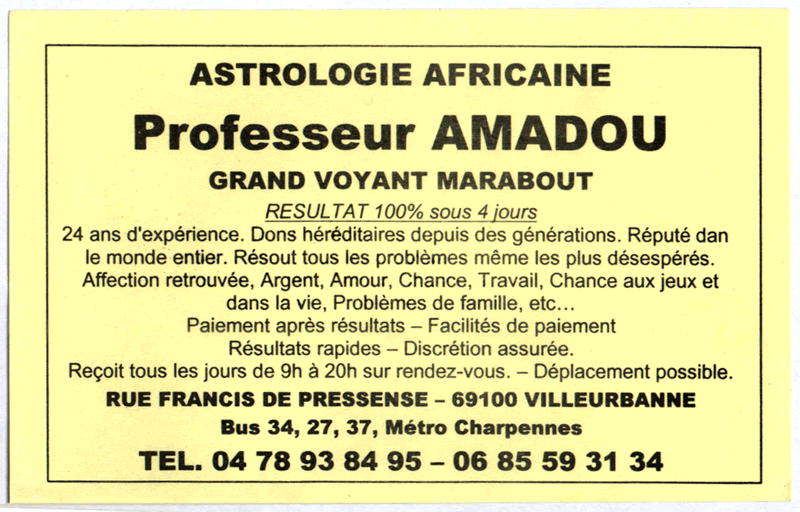 Cliquez pour voir la fiche dtaille de AMADOU