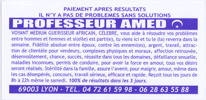 Professeur AMED, Lyon