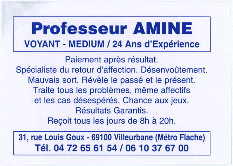 Professeur AMINE, Villeurbanne