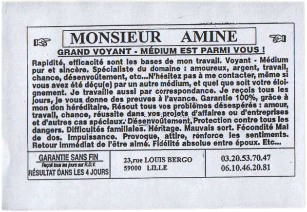 Monsieur AMINE, Nord