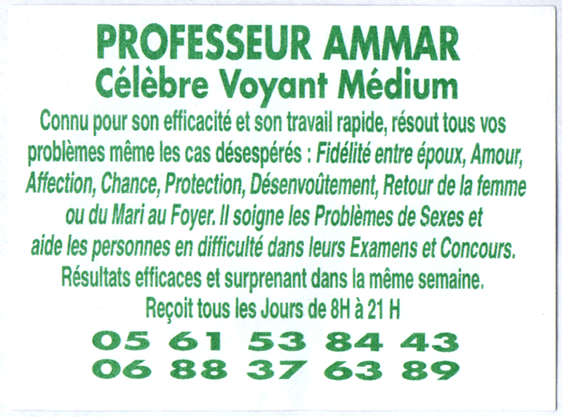 Professeur AMMAR, Toulouse