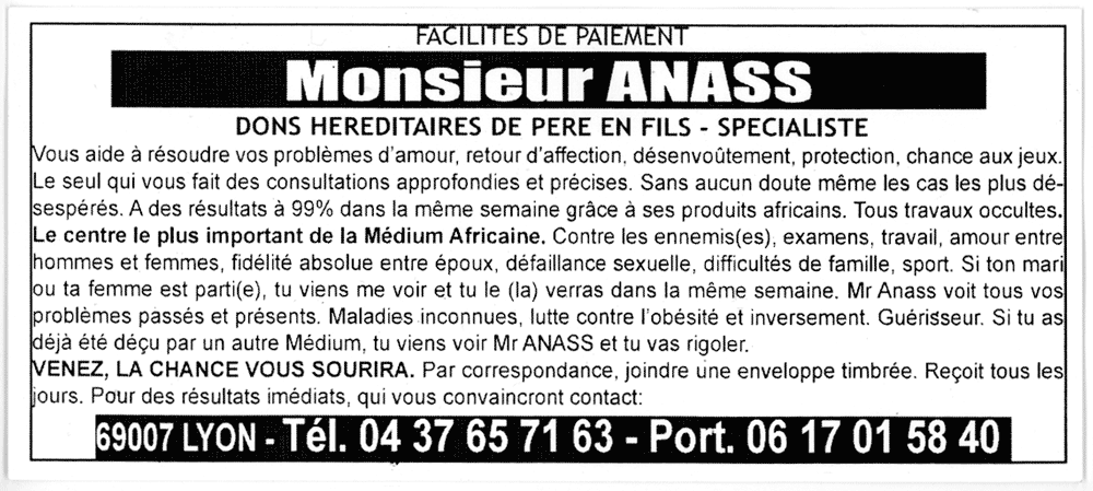 Monsieur ANASS, Lyon