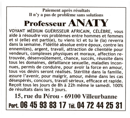 Cliquez pour voir la fiche dtaille de ANATY