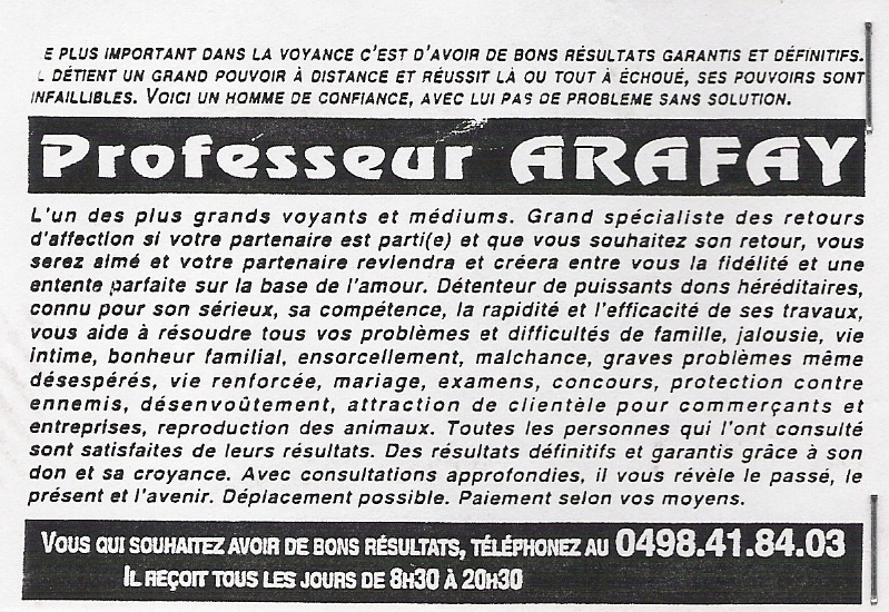 Cliquez pour voir la fiche dtaille de ARAFAY