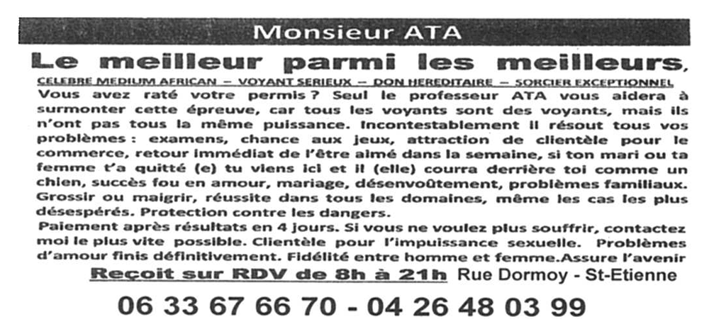 Monsieur ATA, Saint-Etienne