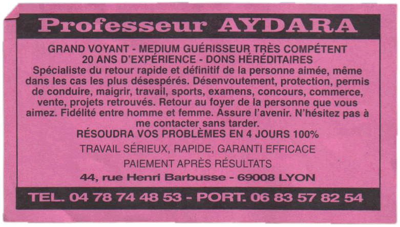 Cliquez pour voir la fiche dtaille de AYDARA