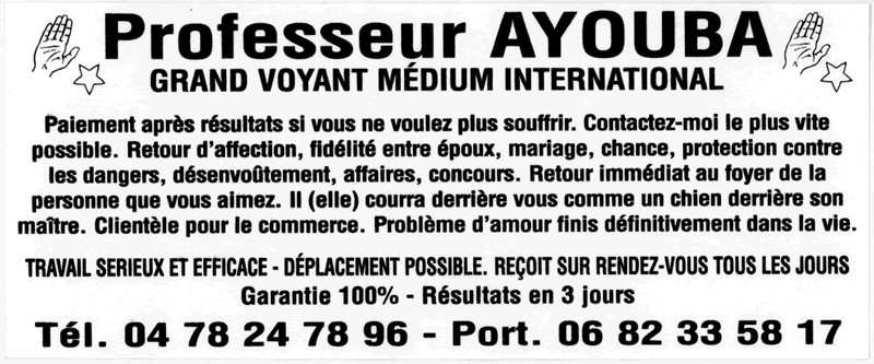 Cliquez pour voir la fiche dtaille de AYOUBA