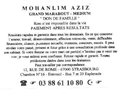  MOHANLIM AZIZ, Strasbourg