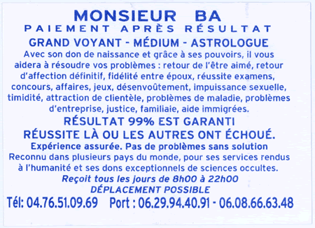 Monsieur BA, Grenoble