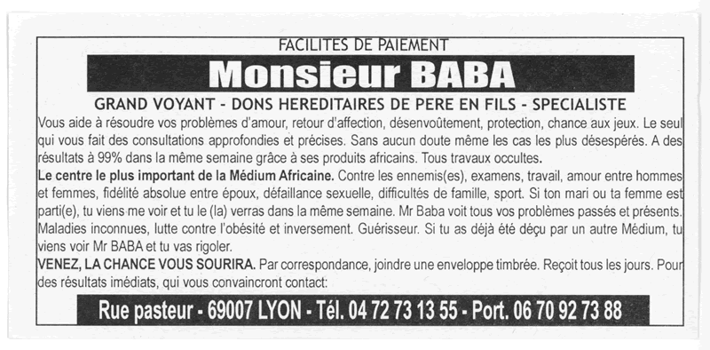 Monsieur BABA, Lyon