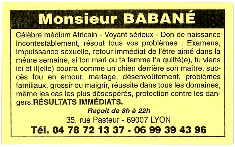 Monsieur BABAN, Lyon