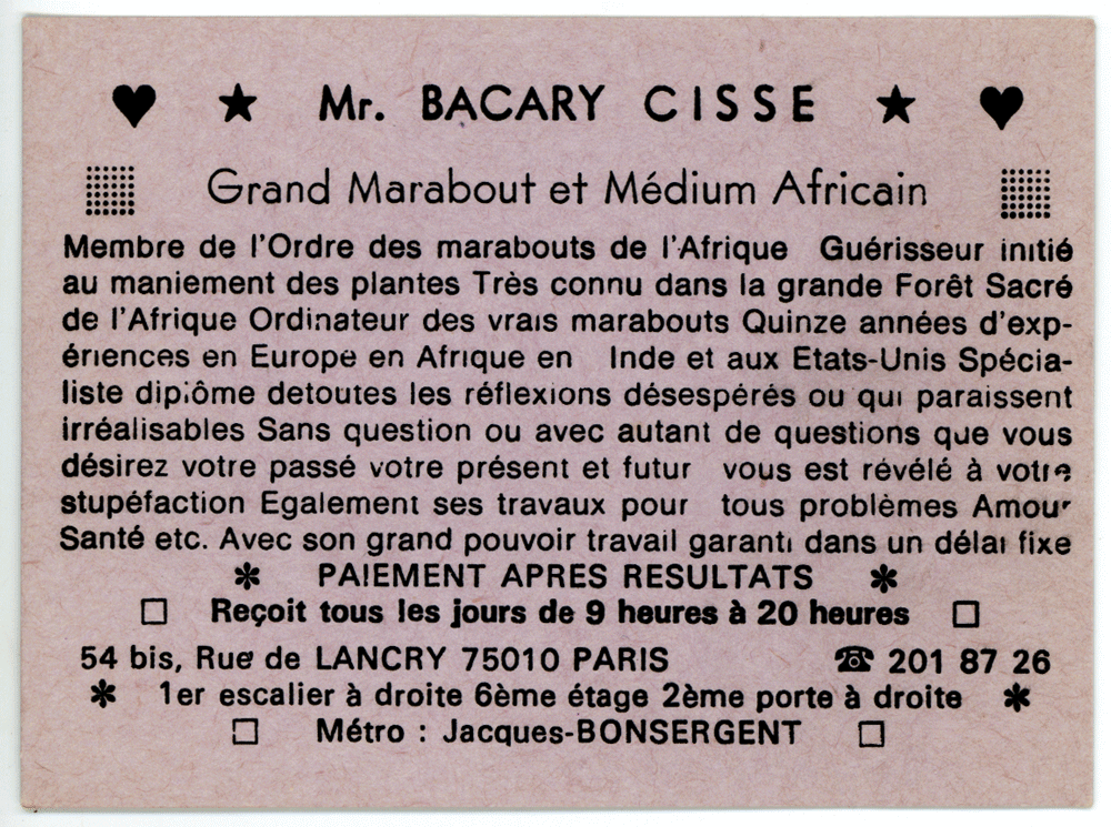 Monsieur BACARY CISSE, Paris