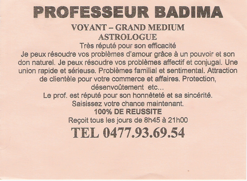 Cliquez pour voir la fiche dtaille de BADIMA