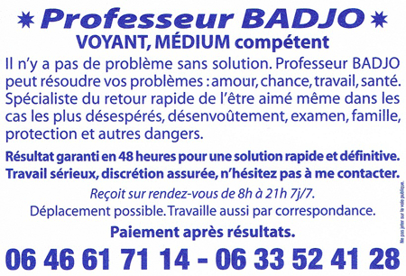 Professeur BADJO, Val de Marne