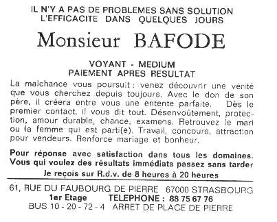 Monsieur BAFODE, Strasbourg