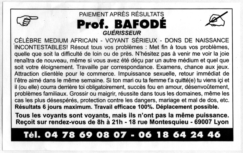 Professeur BAFODÉ, Lyon