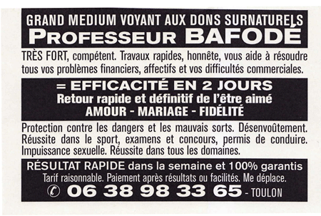 Professeur BAFODÉ, Var