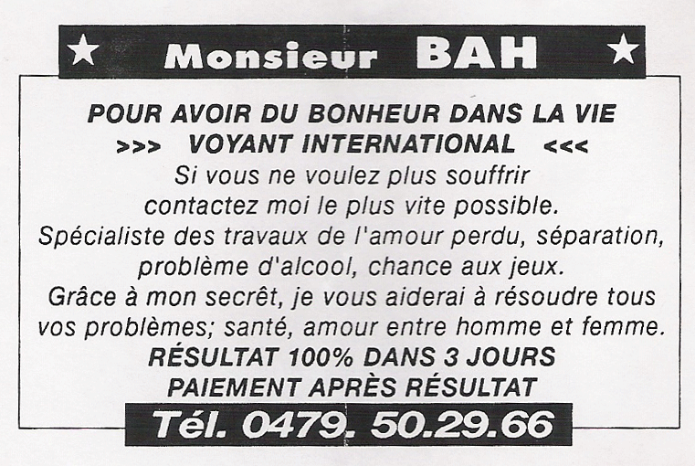 Monsieur BAH, Belgique