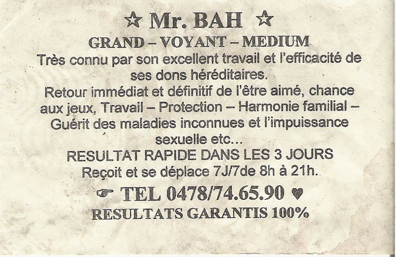 Monsieur BAH, Belgique