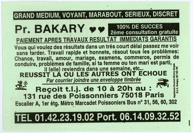Professeur BAKARY, Paris