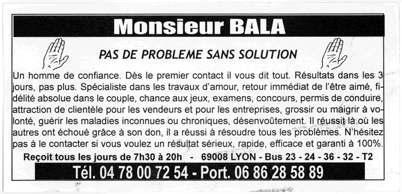 Cliquez pour voir la fiche dtaille de BALA