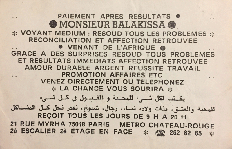 Monsieur BALAKISSA, Paris
