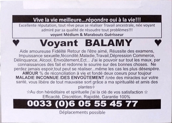 Cliquez pour voir la fiche dtaille de BALAMY