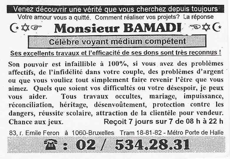 Monsieur BAMADI, Belgique