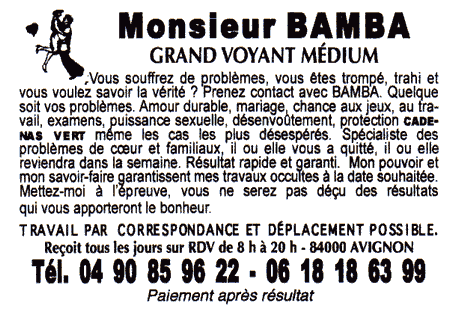 Cliquez pour voir la fiche dtaille de BAMBA