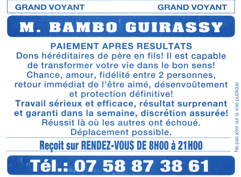 Cliquez pour voir la fiche dtaille de BAMBO GUIRASSY