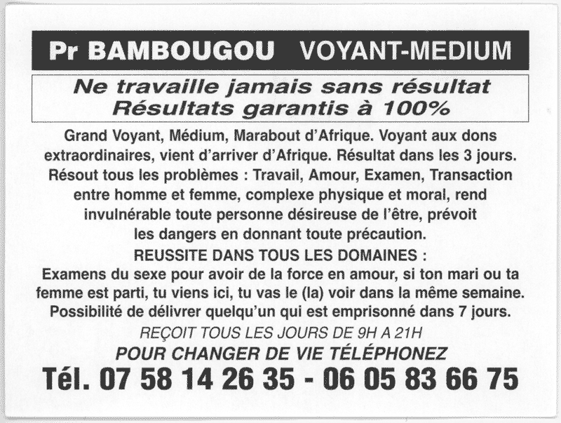 Professeur BAMBOUGOU, Marseille